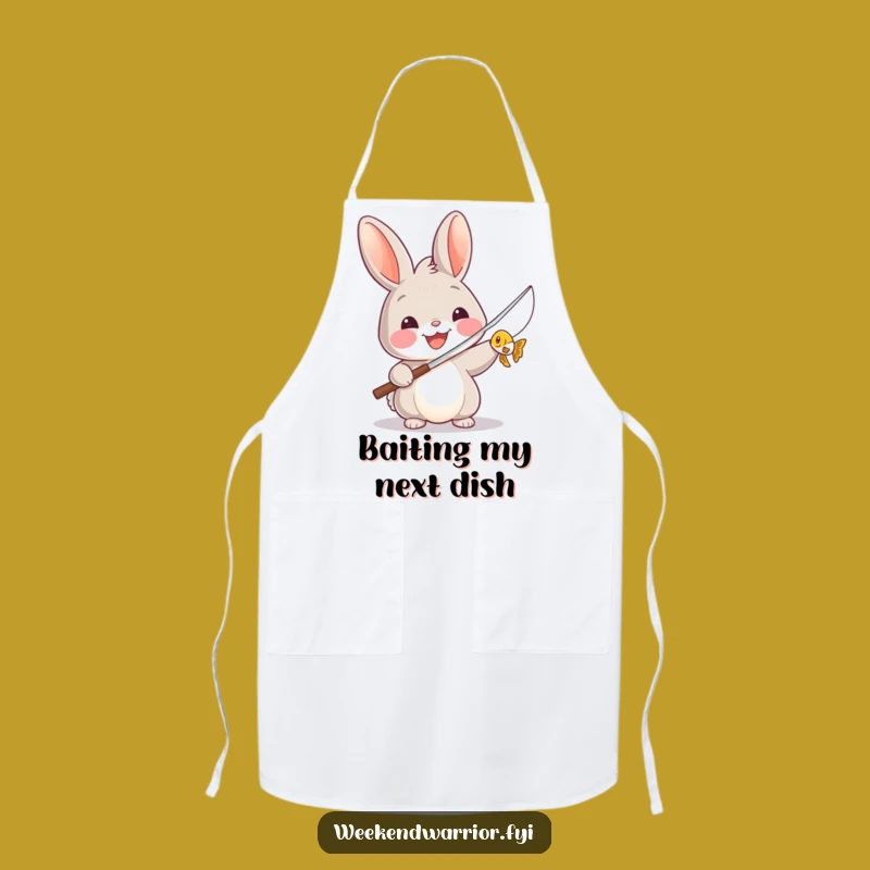 Funny Rabbit Chef Angler Apron - Kitchen Humor & Catchy Gift