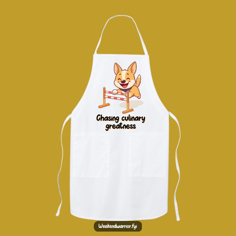 Funny Dog Obstacle Course Apron: Chef Pooch Outfit, Humorous Gift