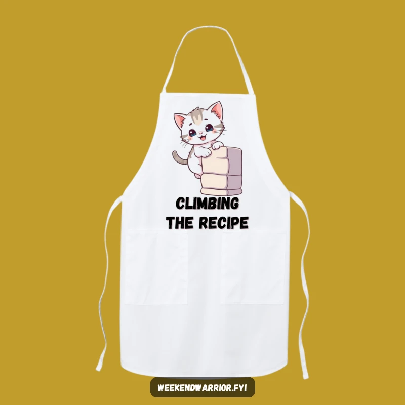 Funny Kitten Climber Apron: Cook with Cute Cat Adventure, a Perfect Funny Gift