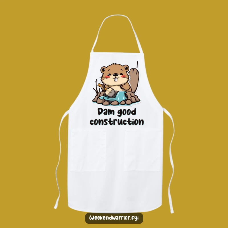 Funny Beaver Chef Apron: Cook with Builder Spirit and Glee