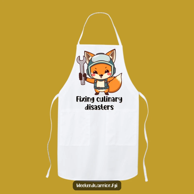 Funny Determined Fox Mechanic Apron - Hilarious Wear for DIY Masters