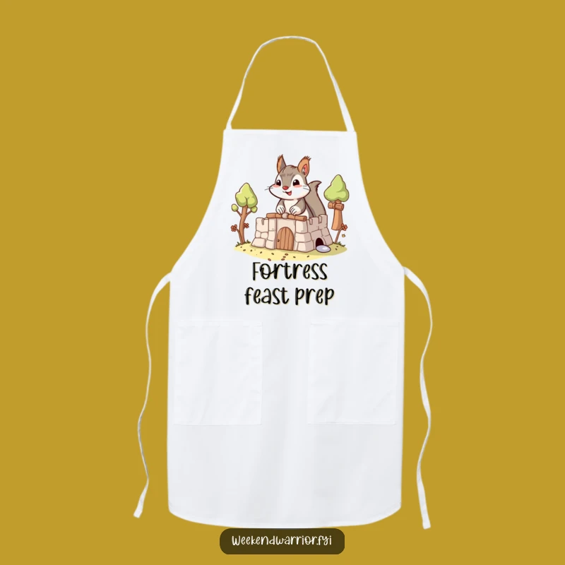 Funny Builder Squirrel Apron: Cook with Determination!