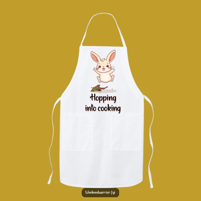 Funny Rabbit Leap Apron A Kitchen Victorious Bunny Humor Gift