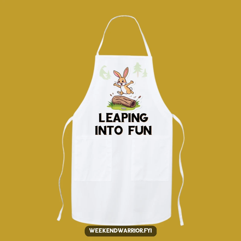 Funny Rabbit Trail Chef Apron: Cook with Outdoor Spirit and Glee