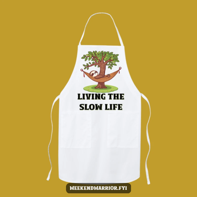 Funny Sloth Chef Apron: Cook with Relaxed Humor and Style