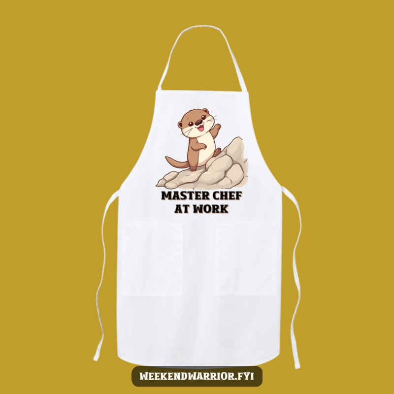 Funny Otter Apron: Kitchen Chef Wear, Hilarious Animal Cooking Gift