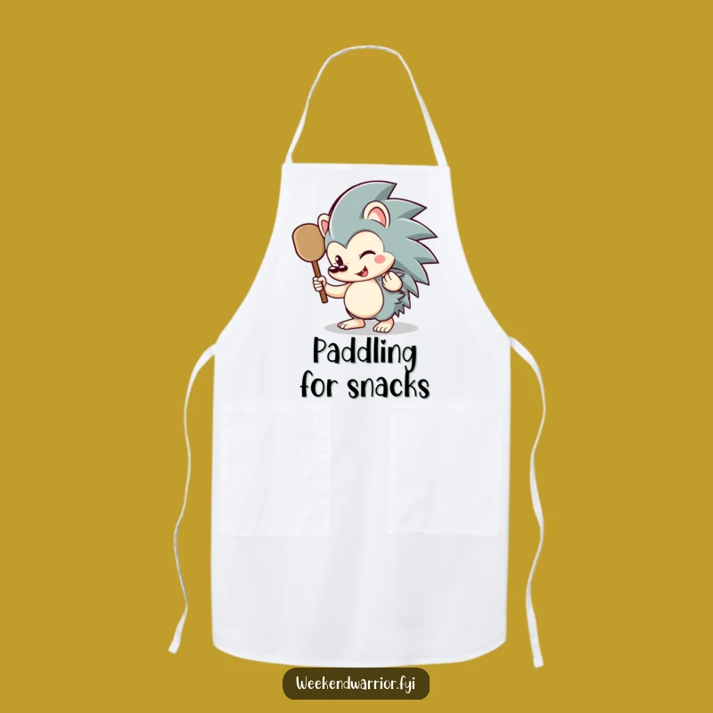 Funny Hedgehog Paddle Apron: Cook Up Laughs in the Kitchen