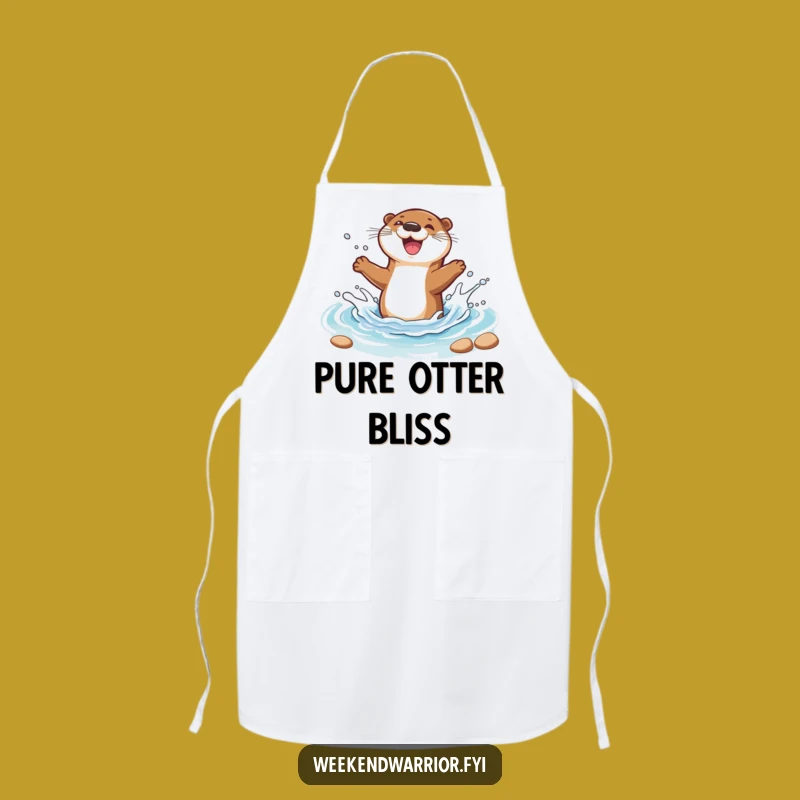 Funny Joyful Otter Apron: Cook with Playful Splendor!