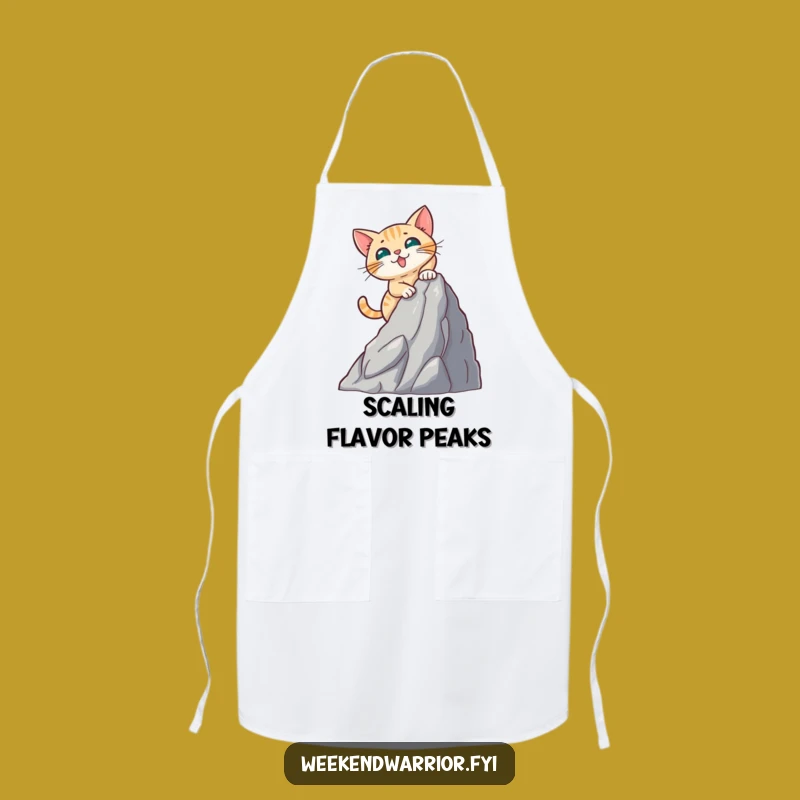 Funny Cat Mountain Climber Apron - Kitchen Adventure Gear