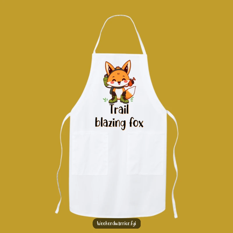 Funny Fox Hiking Apron: Hilarious Trail Chef Kitchen Gift