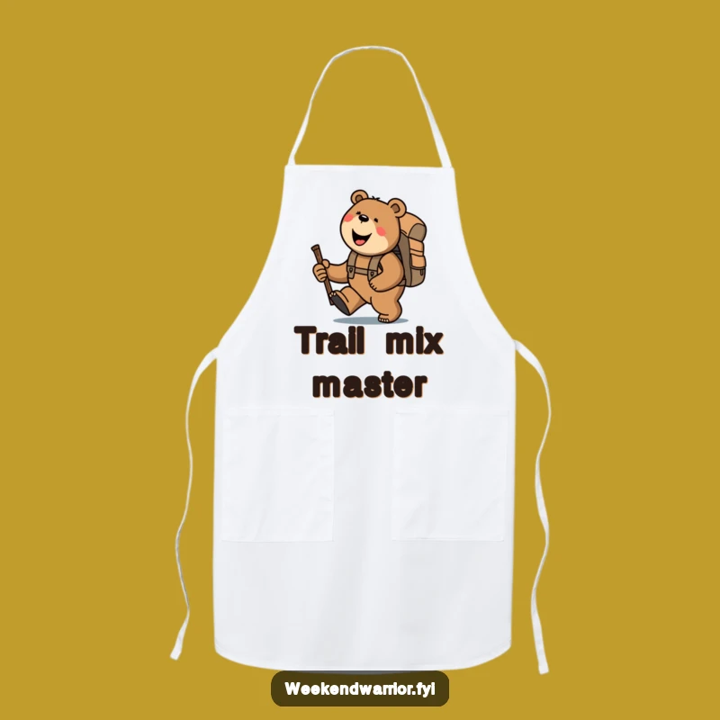 Funny Bear Kitchen Apron: Hilarious Hiking Chef Cooking Gift