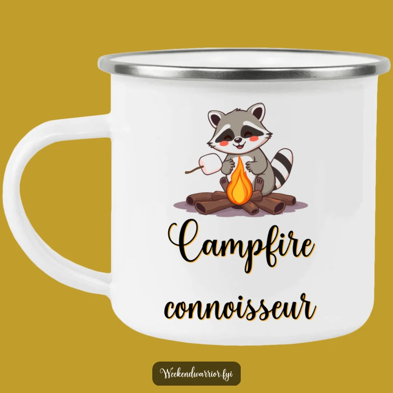 Funny Raccoon Campfire Mug: Hilarious Marshmallow Roasting Companion Gift
