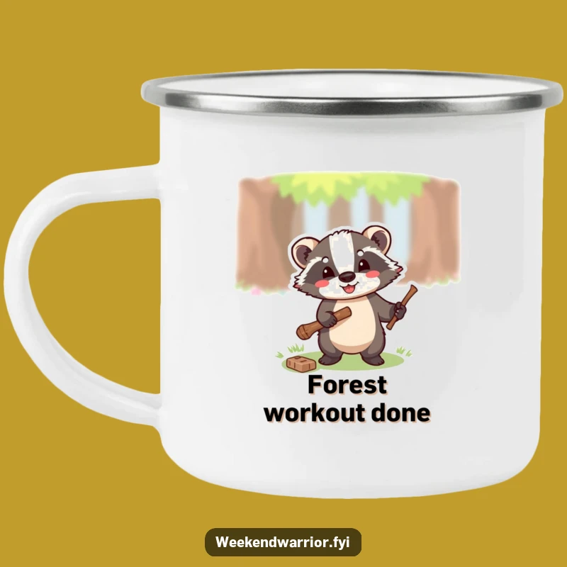 Funny Badger Camp Axe Mug - Rugged & Hilarious Outdoor Gift