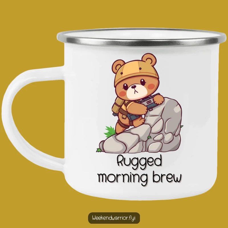 Funny Bear Combat Camping Mug - Fuel Your Outdoor Missions