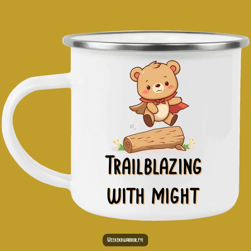 Funny Bear Cub Camping Mug: Heroic Brews for Little Adventurers