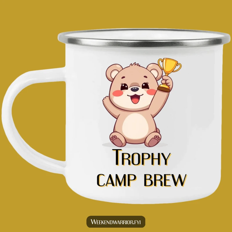 Funny Bear Cub Trophy Camping Mug: Adventure Victory Cub Mug, Outdoor Gift