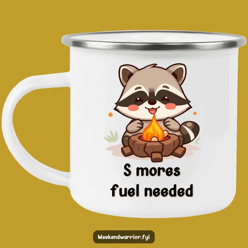 Funny Kawaii Raccoon Camping Mug - Grilling Chef for Cozy Outdoor Sips