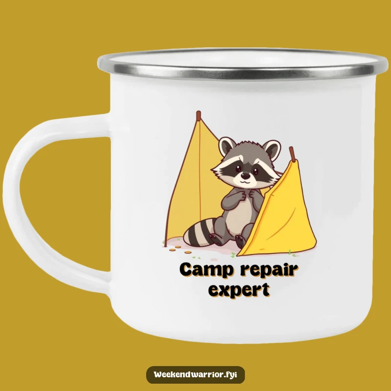 Funny Raccoon Camping Mug: Brave Hero for Campfire Brew!