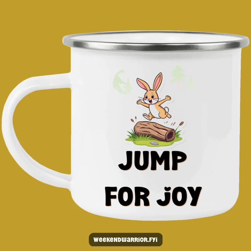Funny Rabbit Camp Mug: Trail Adventures and Morning Laughs