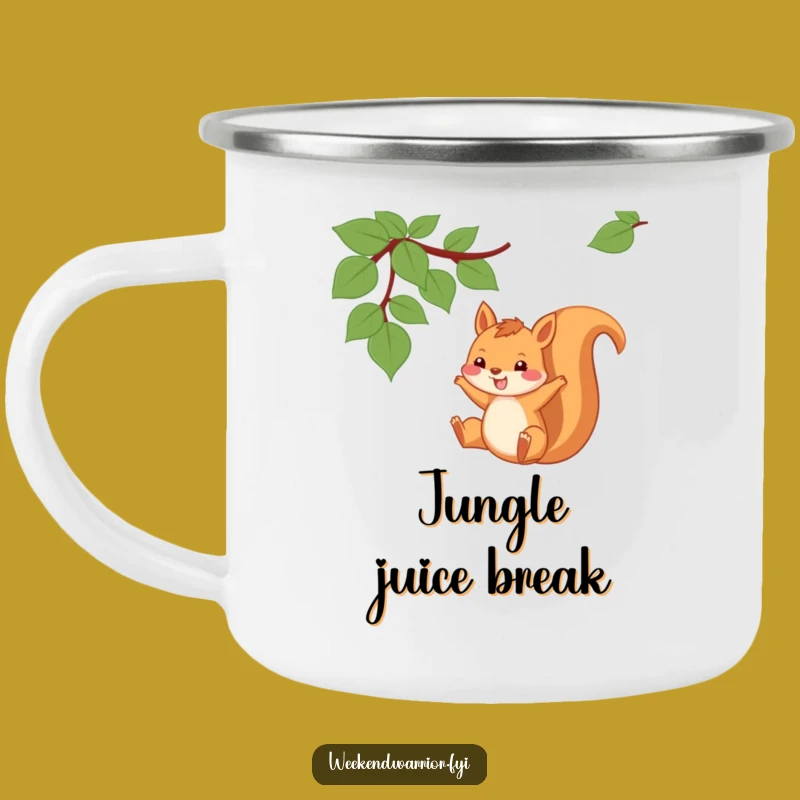 Funny Squirrel Vine Camping Mug: Playful Swinger's Cup, Outdoor Gift