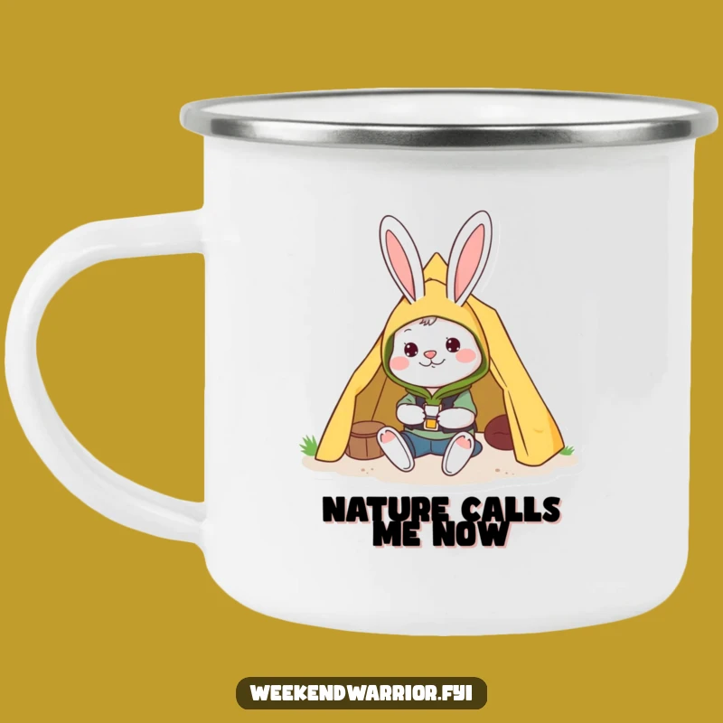 Funny Camping Rabbit Camping Mug a Durable Character Cup for Outdoors