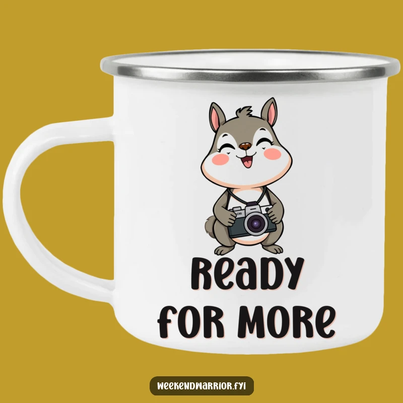 Funny Squirrel Campfire Mug: Hilarious Gift for Outdoor Photographers