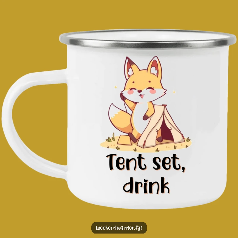 Adventure Funny Kawaii Fox Camping Mug - Campfire Fun Guaranteed
