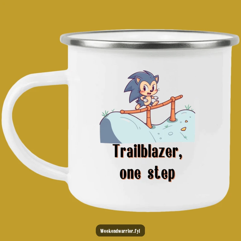 Funny Hedgehog Obstacle Camping Mug: Determined Navigator Outdoor Gift
