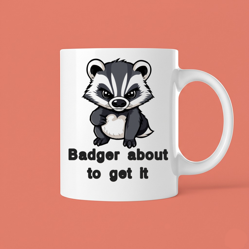 Determined Badger Mug for the Driven 