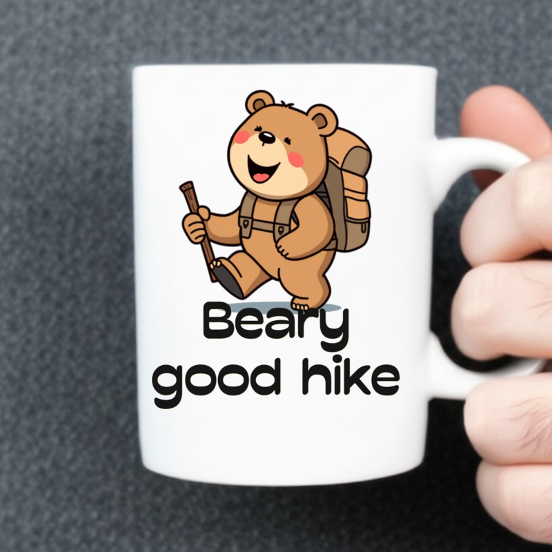 Smiling Bear Trekking Mug for Outdoor Adventures 
