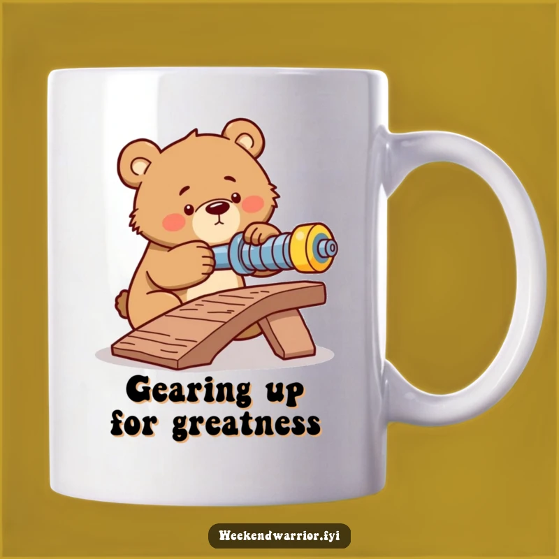 Funny Determined Bear Mug: A Hilarious Gift for Go-Getters!