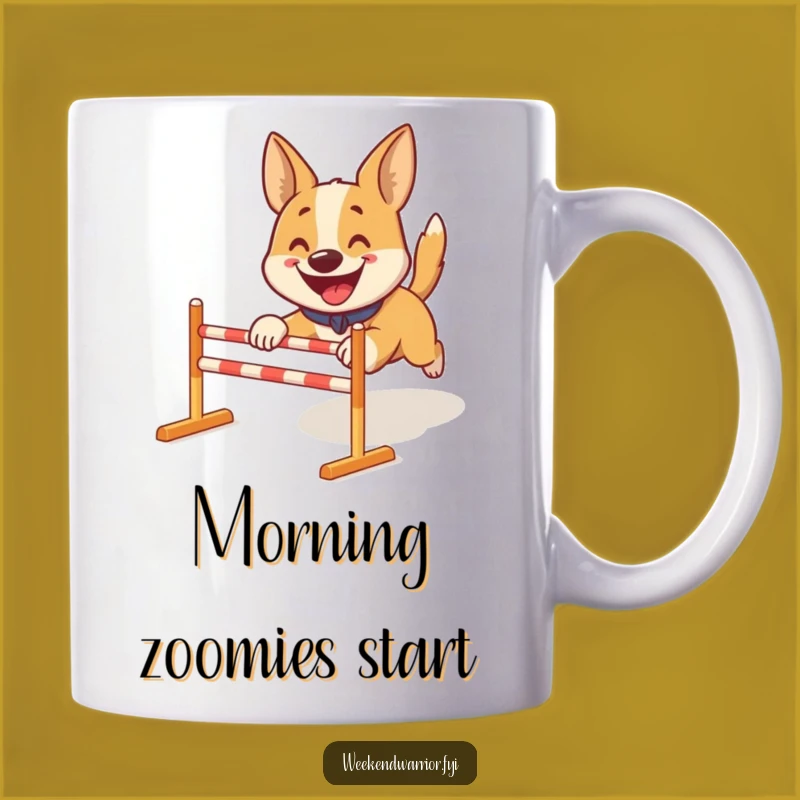 Funny Dog Obstacle Course Mug: Happy Pooch's Fun Run, Perfect Gift