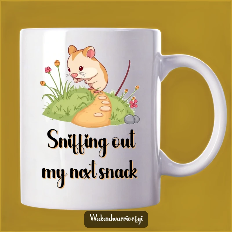 Funny Hamster Exploring Funny Path Mug - Perfect Gift for Small Animal Lovers