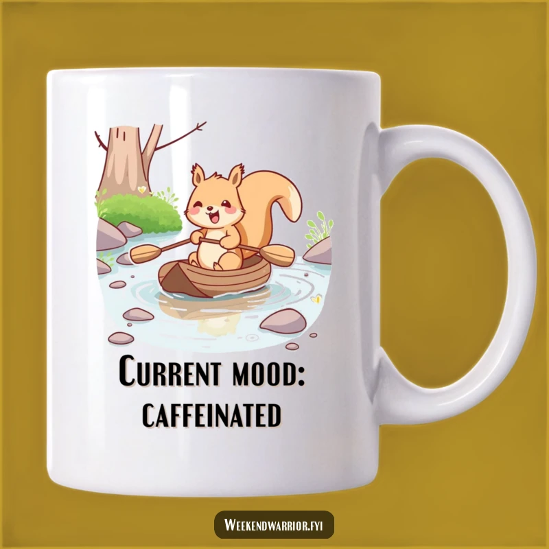 Funny Kawaii Squirrel Raft Mug - Joyful Stream Paddler Gift