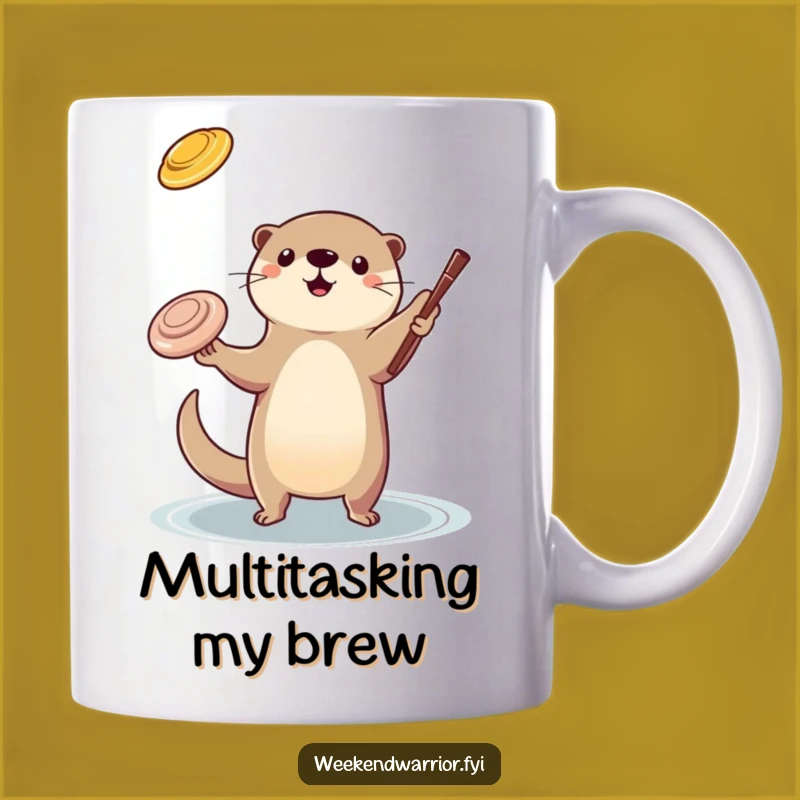 Funny Otter Juggling Mug: Playful Otter Skillful Gift for Coffee Lovers