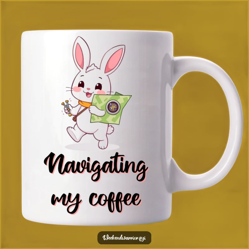 Funny Rabbit Explorer Mug - Enthusiastic Guide Gift!