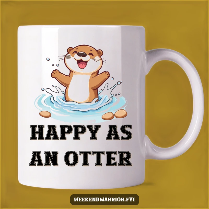 Funny Joyful Otter Mug: Splash into Fun with Stream Humor