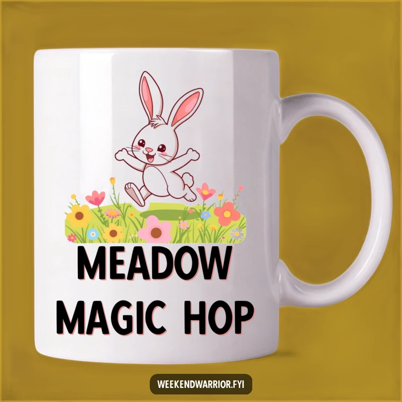 Funny Bunny Meadow Mug: Hop into Happiness with Fun