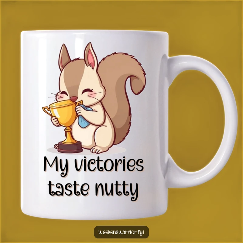 Funny Squirrel Trophy Winner Mug - A Hilarious Gift for Champion Celebrations