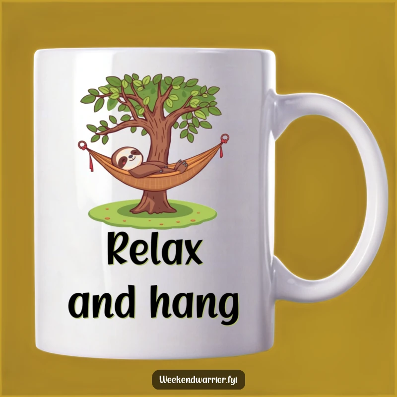 Funny Sloth Hammock Mug: Relax and Laugh with Every Sip