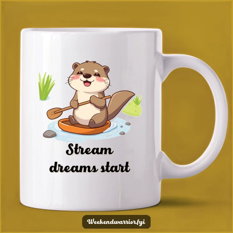 Funny Joyful Otter Mug: Adventure Character Gift
