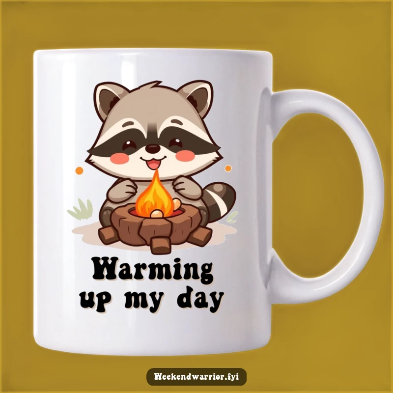 Funny Kawaii Raccoon Mug - Grilling Chef for Cozy Campfire Sips and Humorous Gifts