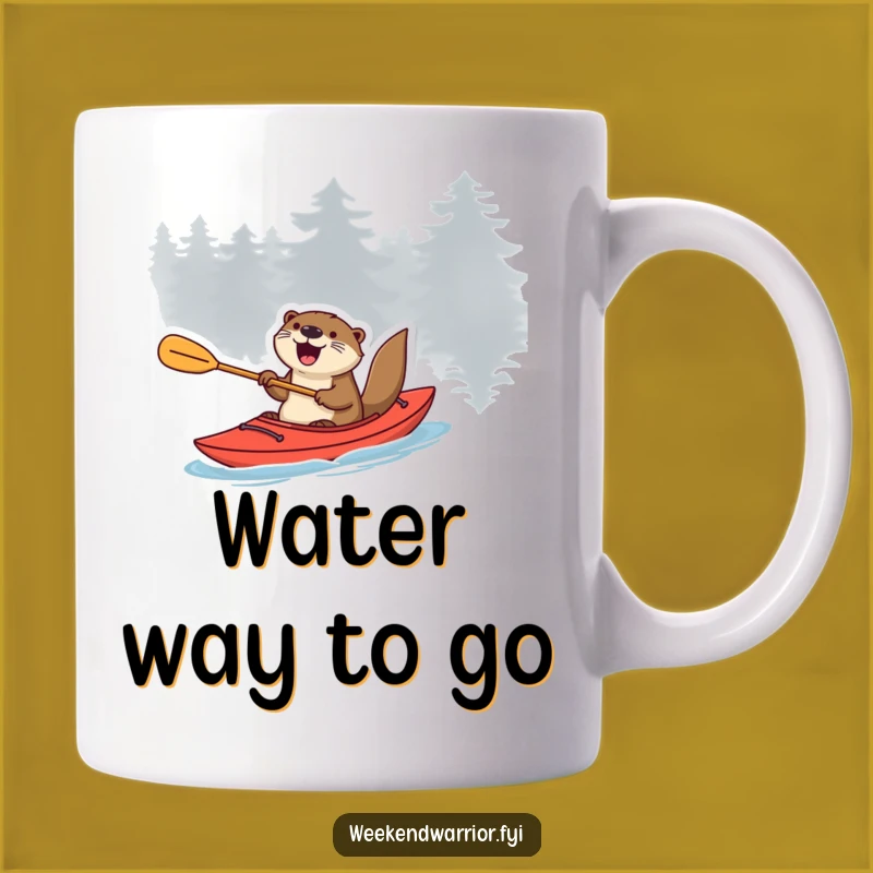 Funny Otter Kayak Mug: Hilarious Water Adventure Gift