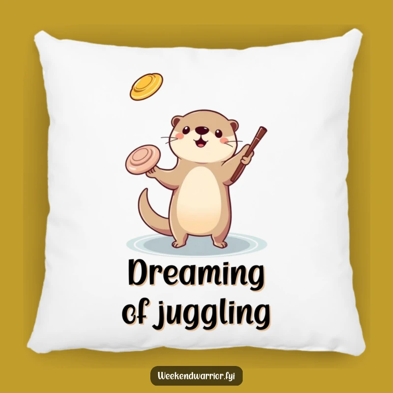 Cozy Funny Otter Juggling Pillow: Playful Otter Cushion, Cute Gift