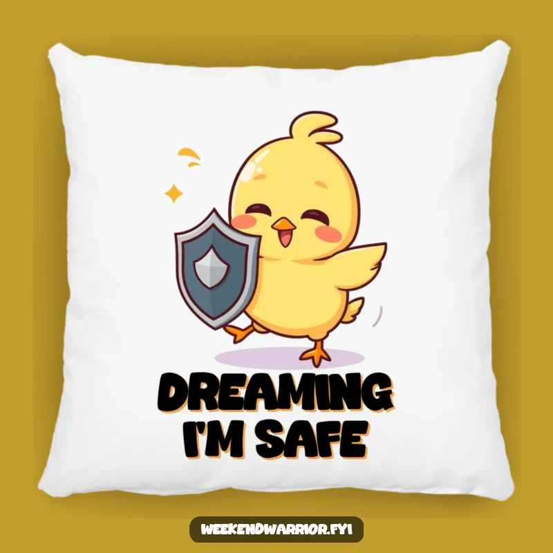 Funny Chick Warrior Pillow - Cuddle Up with Bravery!