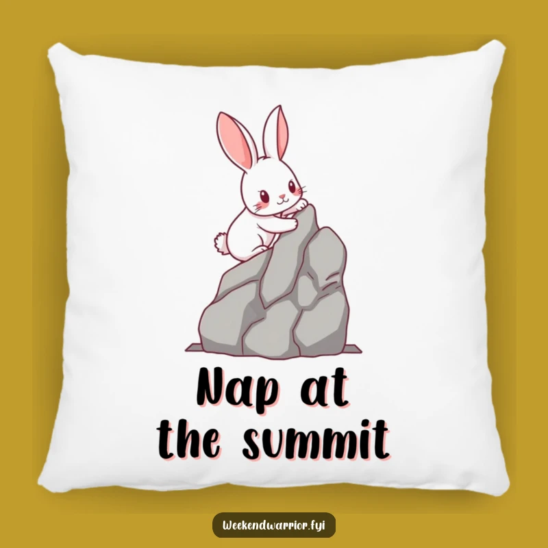 Funny Kawaii Rabbit Pillow - Cozy Determined Climber Couch Cushion