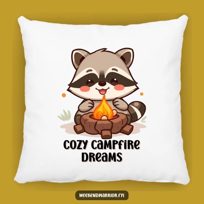 Funny Kawaii Raccoon Pillow - Grilling Chef for Cozy Comfort and Humorous Gifts