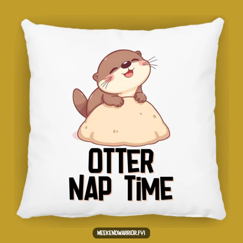 Funny Otter Headbutt Pillow - Cozy Dive into Comfort