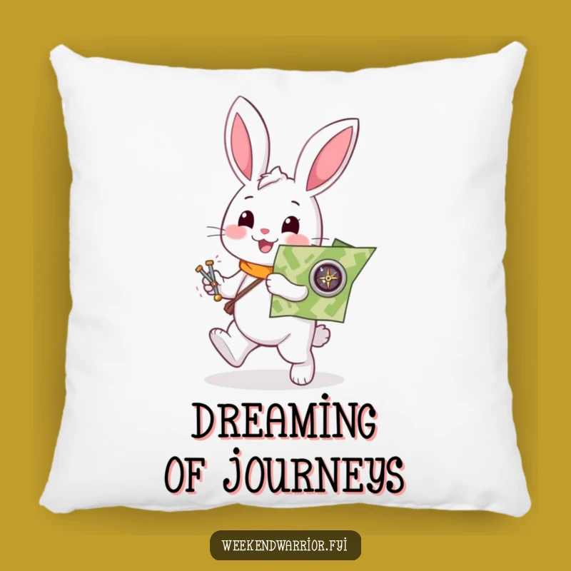 Funny Rabbit Navigator Pillow - Cozy Up with Adventure!