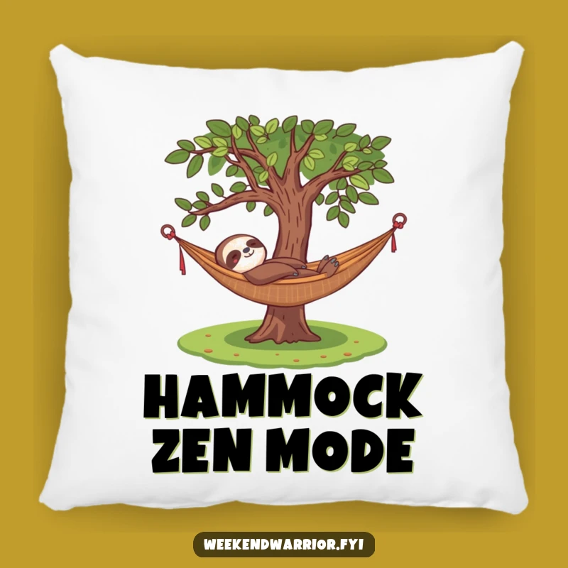 Funny Sloth Cozy Pillow: Snuggle Up with Ultimate Chill Humor